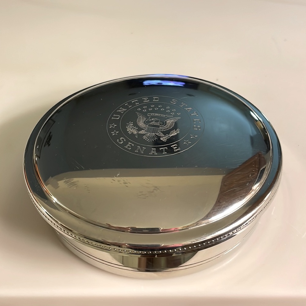 Commemorative US Senate pewter container